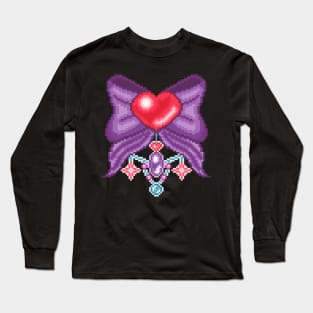 Ribbon Pixel Art Long Sleeve T-Shirt